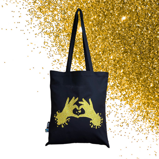 Mulepose - Heart hands - Glimmer: guld